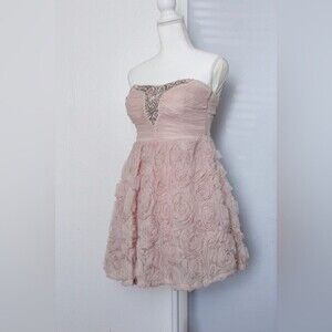 Trixxi Girl light pink strapless babydoll dress